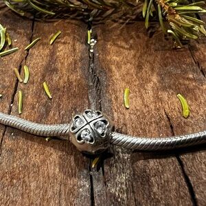 Chamilia 2011 Limited Edition Infinite Love Charm Silver Bead Love Clover